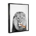thumbnail image 3 of Stupell Industries Lion Brushing Teeth Bathroom Animals & Insects Painting Black Floater Framed Art Print Wall Art, 3 of 6