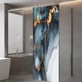 thumbnail image 3 of Abstract Marble Window Privacy Film Water Duck Green Gradient Watercolor Texture Decorative Glass Window Film UV Blocking Static Cling Non-Adhesive Sticker Covering for Home Door 29.5 x 78.7 inches, 3 of 8