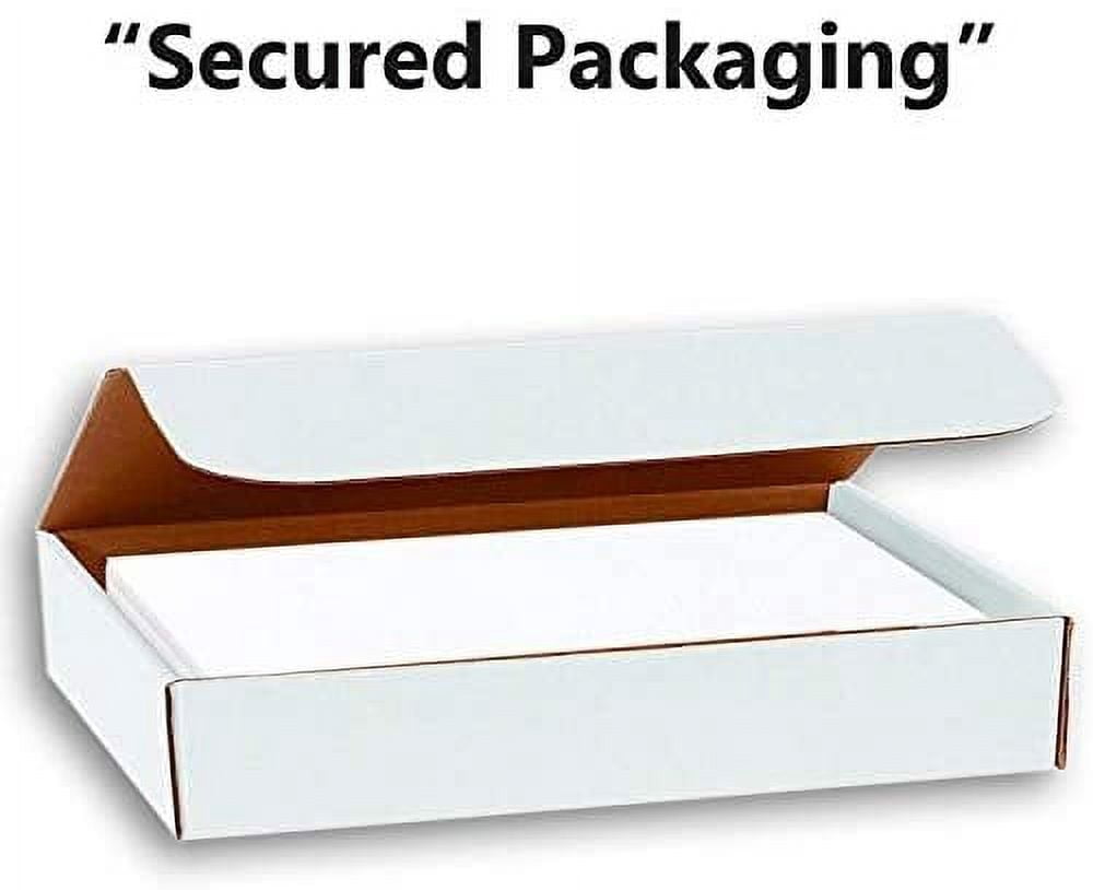Hamilco White Linen Cards and Envelopes - Flat 5" x 7" Cardstock Paper 80lb Cover 50 Pack