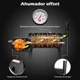 thumbnail image 6 of Alvantor Offset Smoker Charcoal Grill with Side Firebox 2-Chamber Barrel BBQ Grill Built-In Thermometer Wood Shelf Wheels, 6 of 14