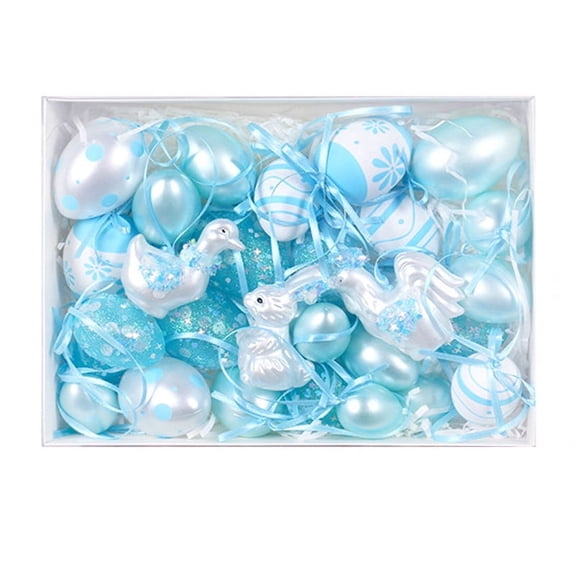 30 Pcs Easter Eggs Artificial Speckled Foam Eggs Pastel Green Blue Decorative Eggs 1.18" for Neutral Spring Easter Table Decor Bowl Basket Filler DIY Wreath Party Favor