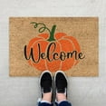 thumbnail image 1 of 1 Pcs Autumn Welcome Door Mat Pumpkin Floor Mat Fall Seasonal Thanksgiving Halloween Indoor Outdoor Entrance Mat Fall Decor Mat Halloween Floor Mat, 1 of 5