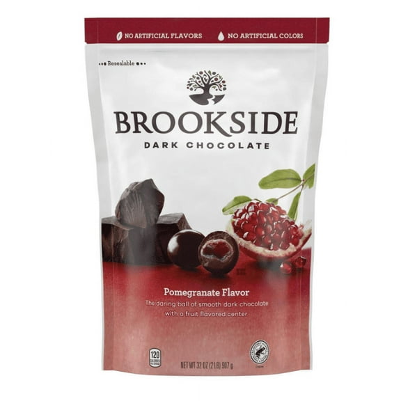 BROOKSIDE Dark Chocolate Pomegranate Flavored Snacking Chocolate, Bulk Bag (32 oz.)