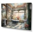 thumbnail image 2 of DESIGN ART Designart "1900"S Bath Oasis Ii" Bathroom Floral Wall Art For Bathroom 32 in. wide x 24 in. high, 2 of 5