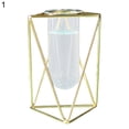 thumbnail image 2 of Walbest Nordic Modern Wrought Iron Holder & Glass Vase Test Tube Set, Creative Hydroponic Flower Pot Home Office Desktop Ornament, 2 of 7