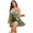 Green Flower, variant on AURA Plus Size One Piece Swimsuit XL 5XL Tummy Control Printed Bikini Swimwear Women