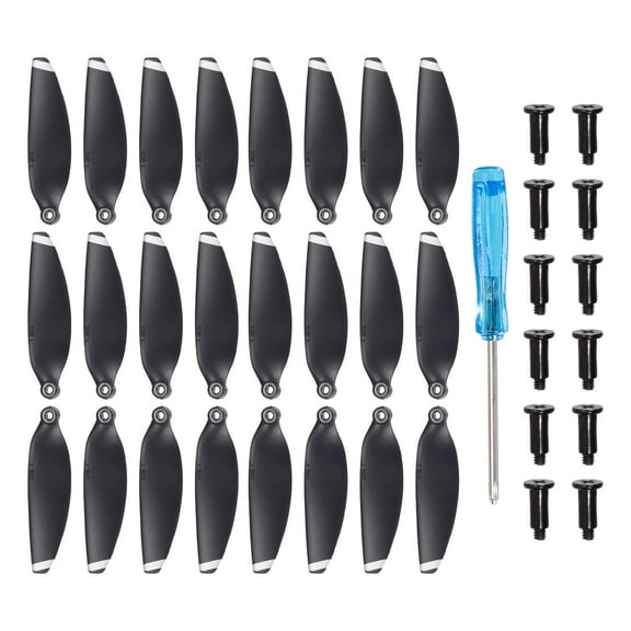 Mini 1 RC Propellers Blades Props Black Silver with Screwdriver/Screw, for Mini 1 Drone, Quadcopter, Pack of 24