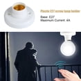 thumbnail image 6 of pulunto 4Pcs E27 Lamp Holder White Round Plastic LED Lamp Screw Base Lamp Socket Adapter, 6 of 9