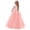 Pink, variant on Venzia Dresses For Girls Child Girls Lace Bowknot Princess Wedding Flower Girl Performance Formal Tutu Dress Clothes