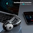 thumbnail image 4 of TECKNET Auriculares Bluetooth 5.0 con micrófono para PC, auriculares inalámbricos USB con micrófono para el trabajo, 40 horas de tiempo de trabajo AI cancelación de ruido en la oreja auriculares Bluet, 4 of 5