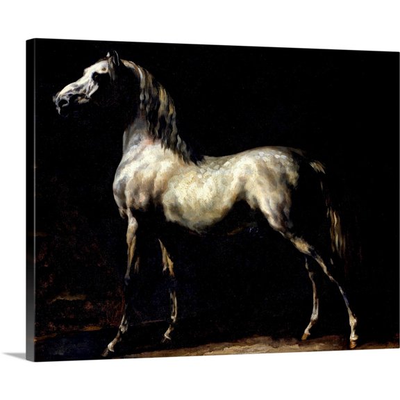Great BIG Canvas | "Study of a Dapple Grey" Canvas Wall Art - 20x16