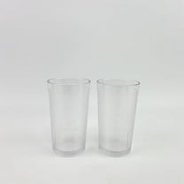 Elyndor Cups and mugs,Plastic Drinking Glasses Set 5 oz Clear Plastic Tumblers Stackable Frosted Cup Reusable Drinking Glasses Cups Bulk for Weddings Party Restaurant Kitchen