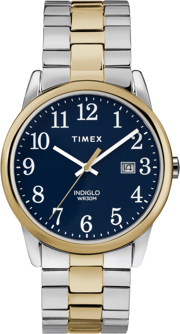 timex easy reader blue