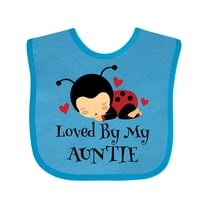 Inktastic Loved by My Auntie Ladybug Boys or Girls Baby Bib