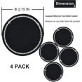 thumbnail image 2 of 4 Pack Bling Car Coasters, Bling Car Cup Holder Insert Coasters, Silic Crystal Car Coasters, Bling Cup Holder Coasters-anti Ip Crystal Cup Mat, G, 2 of 5