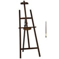 thumbnail image 2 of HOMCOM A-Frame Easel of Maximum Height 53", Holds Canvases Up to 43", Painting Studio Art Easel that Tilts up to 75° Degrees for Adults, Beginners, Students, Brown, 2 of 9