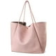 thumbnail image 1 of Bolso HOXIS Oversize de piel sintética para mujer, color rosa, 1 of 7