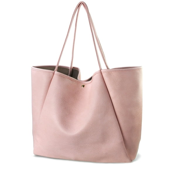 Bolso HOXIS Oversize de piel sintética para mujer, color rosa