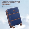 thumbnail image 4 of Gowill 4 Piece Luggage Set 27/23/19/14 inch Hardshell Lightweight Carry-on and Checked Suitcase with Spinner Wheels.Navy Tan, 4 of 12