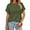 Green C, variant on Horkkom Short Sleeve Shirts for Women Crew Neck Solid Color T Shirts Casual Loose Comfy Basic Tees XL