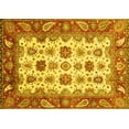 thumbnail image 1 of Ahgly Company Machine Washable Indoor Rectangle Abstract Yellow Modern Area Rugs, 2' x 3', 1 of 4