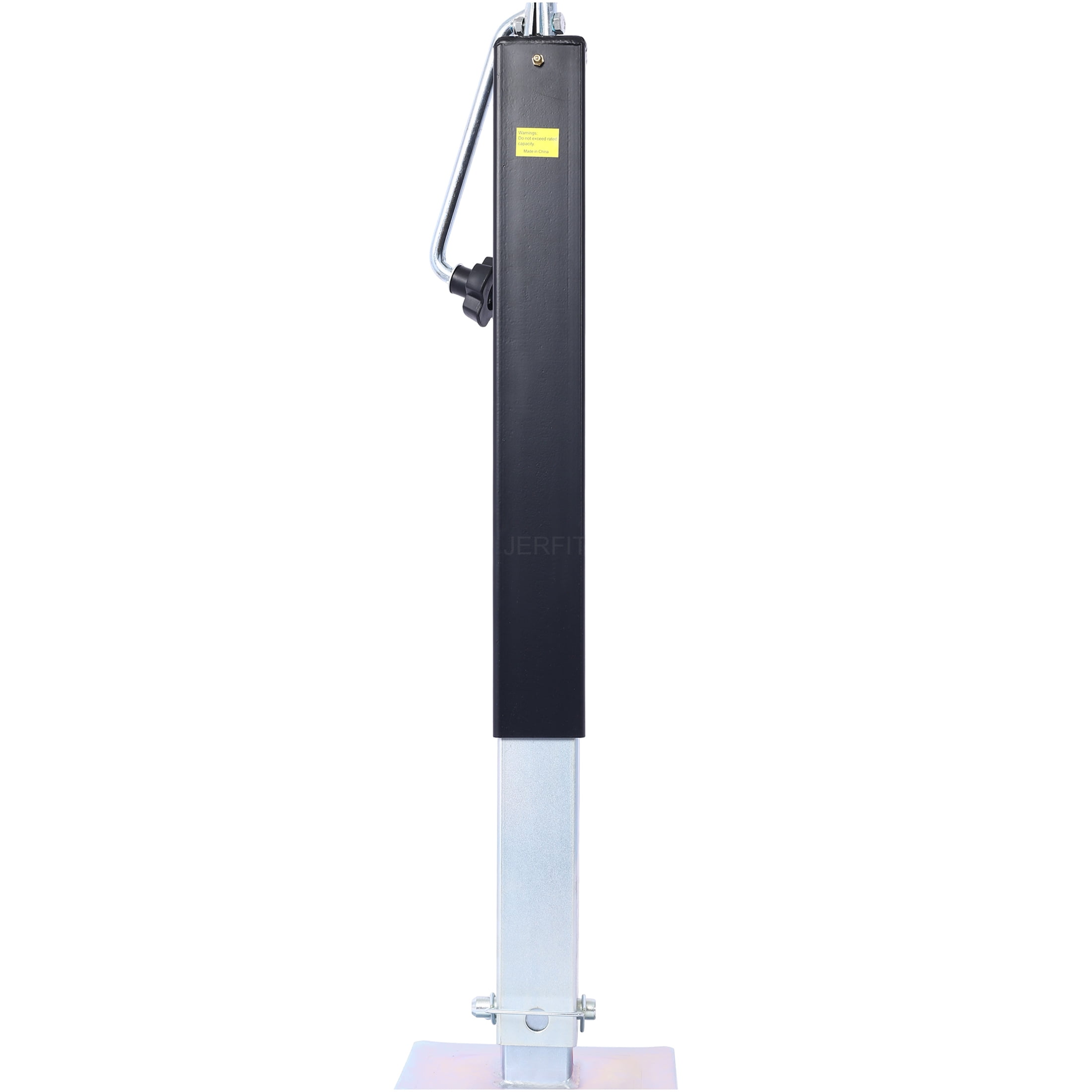 JERFIT 8000 lb Heavy Duty Drop Leg Jack, 15" Lift Travel, Weld-On Trailer Jack for Utility, Equipment & RV, Black Powder Coated Steel Construction