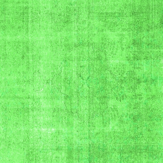 Ahgly Company Indoor Square Persian Green Traditional Area Rugs, 8' Square