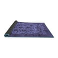 thumbnail image 2 of Ahgly Company Indoor Round Abstract Blue Modern Area Rugs, 4' Round, 2 of 4