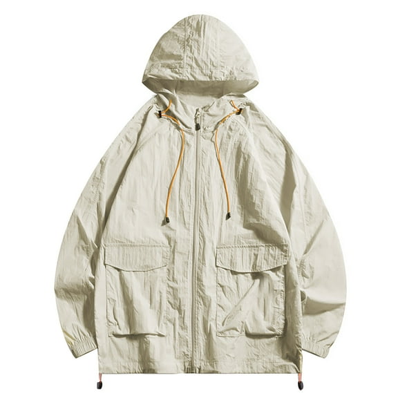 Dpytoraw Men's UPF 50 Sun Outdoor Lightweight Full Zip Hoodie Jacket Long Sleeve Fishing Hiking Performance Shirt