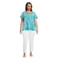 thumbnail image 2 of Terra & Sky Women's Plus Swing Tiered Top, 2 of 5