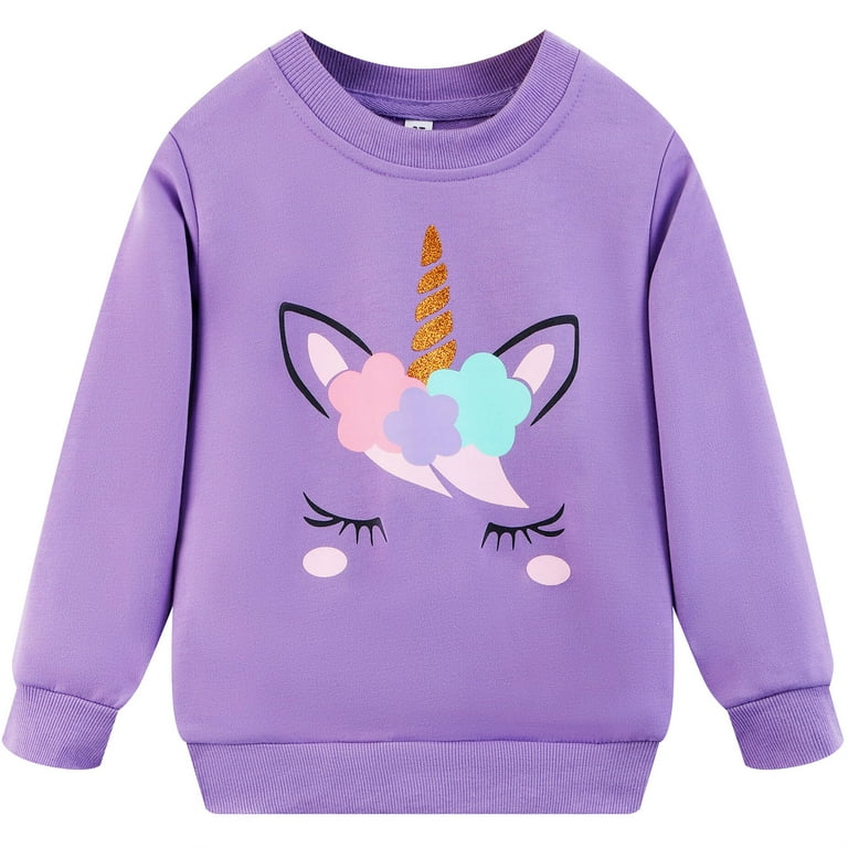 Toddler Girls Clothes Unicorn Outfits Long Sleeve Sweatshirt Top
