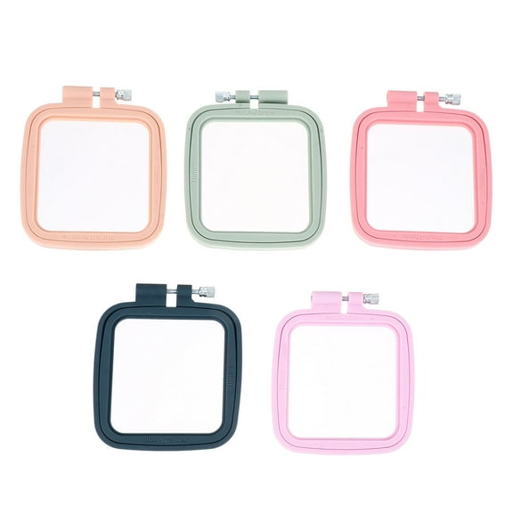 SWETRACE Embroidery Hoops Plastic for Hand Embroidery 5Pcs 3.9x3.7in
