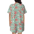 thumbnail image 6 of Balery Autumn Branches Fox and Mushrooms Pattern Womens Pajama Sets 2 Piece Soft Short Sleeve Top and Shorts Sleepwear Round Neck Pjs Lounge Set with Pockets-X-Large, 6 of 7