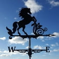 thumbnail image 6 of Decorative Weather Vane Mount Yard Decoration, Stainless Steel Retro Durable Scene Wind Direction Indicator , Horse, 50x30cm Standing Horse, 6 of 8
