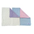 thumbnail image 2 of Juego de 2 mantas cuadradas reversibles para muñecas de bebé de 17 pulgadas, color rosa y lavanda, diseño de lunares Minky | Mantas para muñecas, ropa de cama para muñecas de 18 pulgadas, manta para m, 2 of 4
