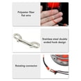 thumbnail image 3 of Aluminum Fishing Line Reel, Diving Spool, Diving Reel, Aluminum Marker Line Deployment with Stainless Steel Double Hook for Outdoor Boating Marine Operations, 3 of 7