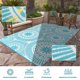 thumbnail image 4 of Alfombra de exterior Ilead, 152 x 244 cm, impermeable y reversible, color verde azulado, 4 of 8