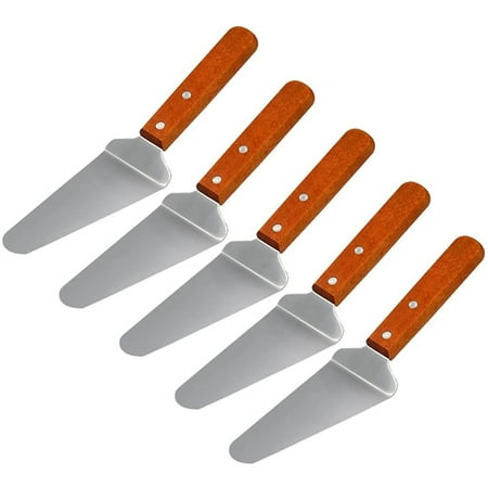 

Pie Server Cake Support Transmission Triangle Shovel Spatula Wooden Handle Shovel Stainless Steel Suitable for Pizza
