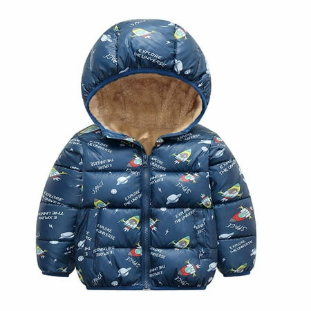 

jsaierl Toddler Fleece Jacket Hooded Baby Boys Girls Autumn Winter Fleece Coat Long Sleeve Thick Warm Outerwear