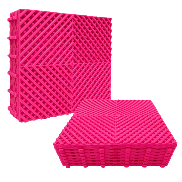 Piso Ensamble Modular 40x40x1.8 cm Capacidad Carga 6 t/m2 Uso Rudo Antideslizante se Coloca Sobre Piso Existente Sin Adhesivos ni Obra Civil, 12 Pzas