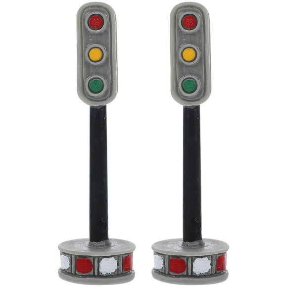 2pcs Miniature Street Lamps Models Stop Light Lamp Toy Mini House Building Materials