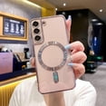 thumbnail image 6 of for Samsung Galaxy S22 Plus Case Magnetic Clear with Camera Lens Protector Full Protection MagSafe Electroplated Silicone Slim Fit Shockproof Protective Case Cover 6.6 Inch - Lavender, 6 of 11