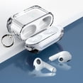 thumbnail image 6 of 2021 AirPods (3rd generation) Clear Case - TECH CIRCLE Hard Plastic Transparent Case Portable Lightweight Sturdy Carrying Cover Scratch Resistant Protective Rugged Holder Skin with Keychain (Black), 6 of 6