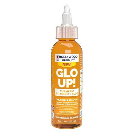 Hollywood Beauty Glo Up Turmeric Vit C and Aloe Oil, 4 oz