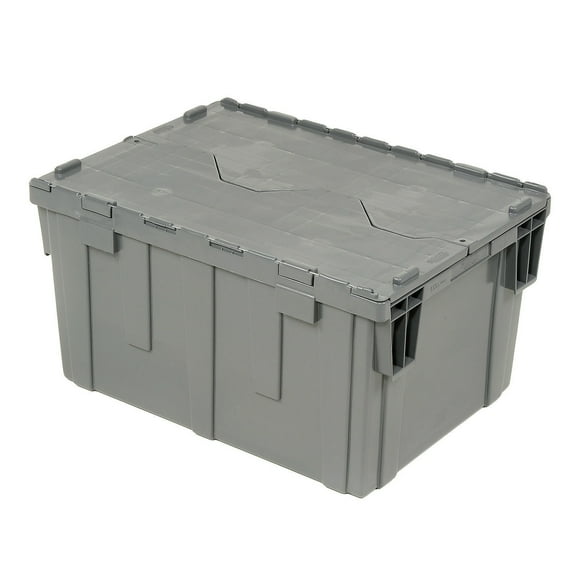 Global Industrial Plastic Attached Lid Shipping & Storage Tote 28-1/8""x20-3/4""