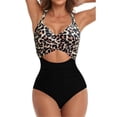 thumbnail image 2 of Top-kevin Women's One Piece Swimsuits Tummy Control Cutout High Waisted Bathing Suit Wrap Tie Back One Piece Swimsuit, 2 of 15