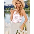 thumbnail image 5 of Ekouaer Satin Pajama Set Women Lingerie Pjs Camisole Top and Shorts with Ruffle Sleepwear, 5 of 6