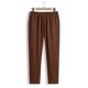 thumbnail image 5 of Pantalones largos para hombre, color liso, informales, a la moda, con cintura elástica, holgados, de pierna ancha, rectos, de poliéster, 5 of 6