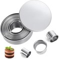 thumbnail image 1 of Round Biscuit Cookie Cutters Set, 12 Pcs Round Cookie Cutters for Baking with Storage Box, Pastry Cutter Biscuit Cutters for Baking Pastries Doughs Doughnuts, Dishwasher Safe,silver, 1 of 11