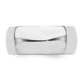 thumbnail image 5 of Auriga Fine Jewelry 925 Sterling Silver 8 mm Half Round Band for Mens Size 11, 5 of 6